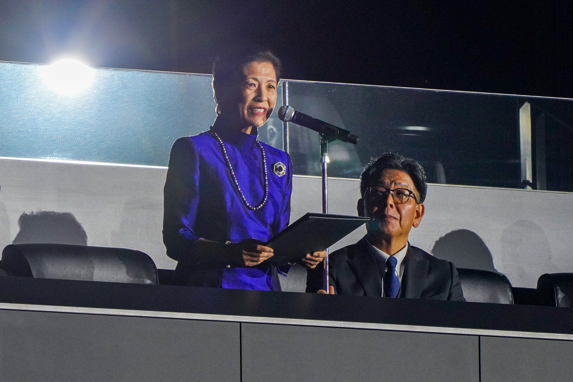 高円宮妃久子殿下からごあいさつをちょうだいした