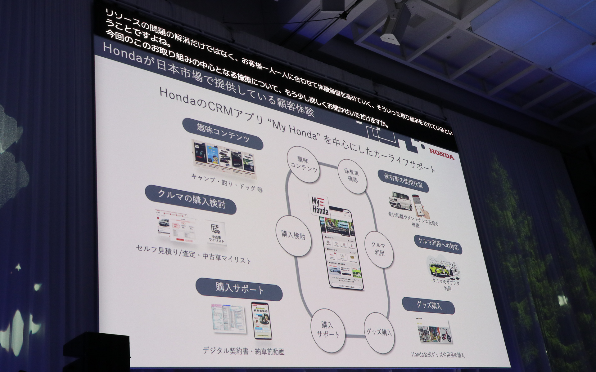 ホンダが提供しているスマートフォンアプリ「My Honda」に「AIカーライフアドバイザー」が追加