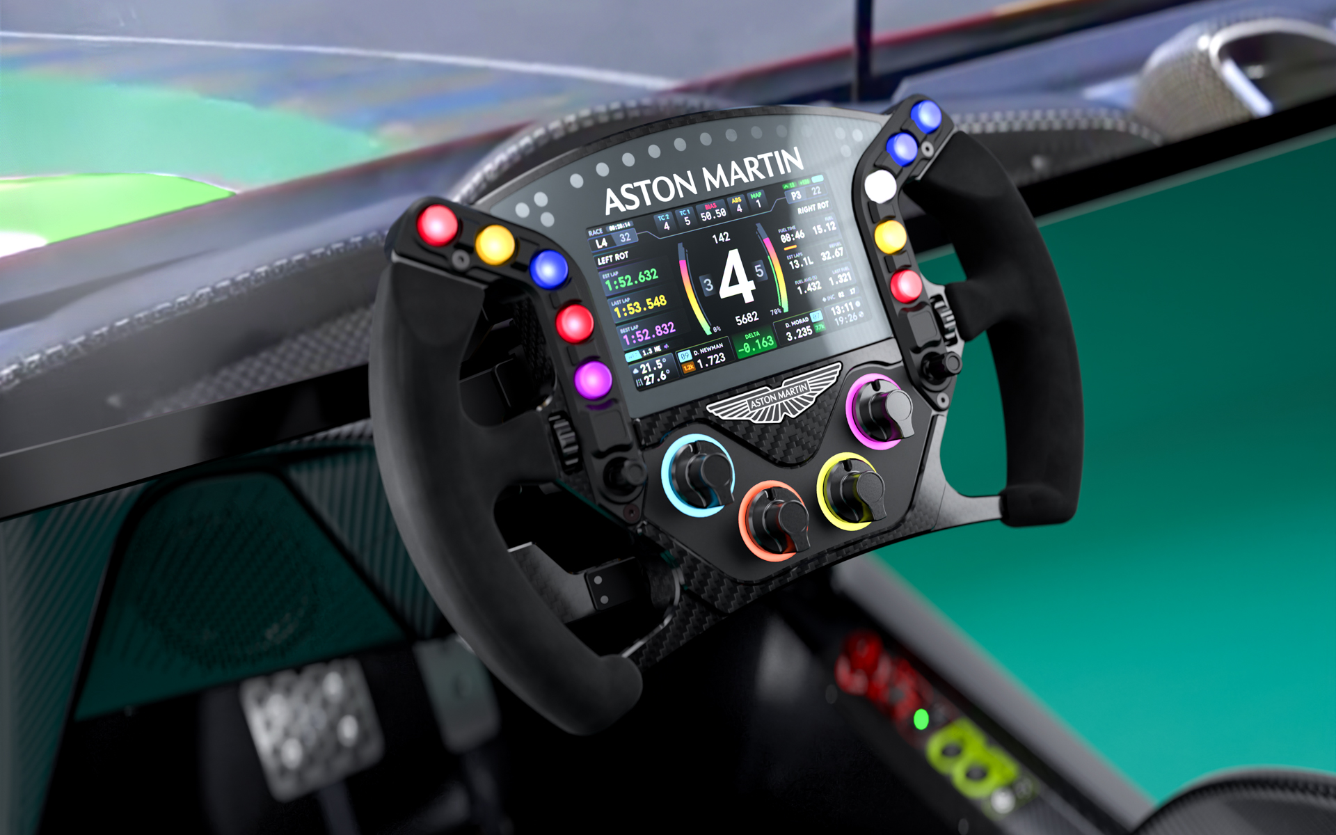 AMR-C01-Rハイパーカー・エディションのステアリングホイール