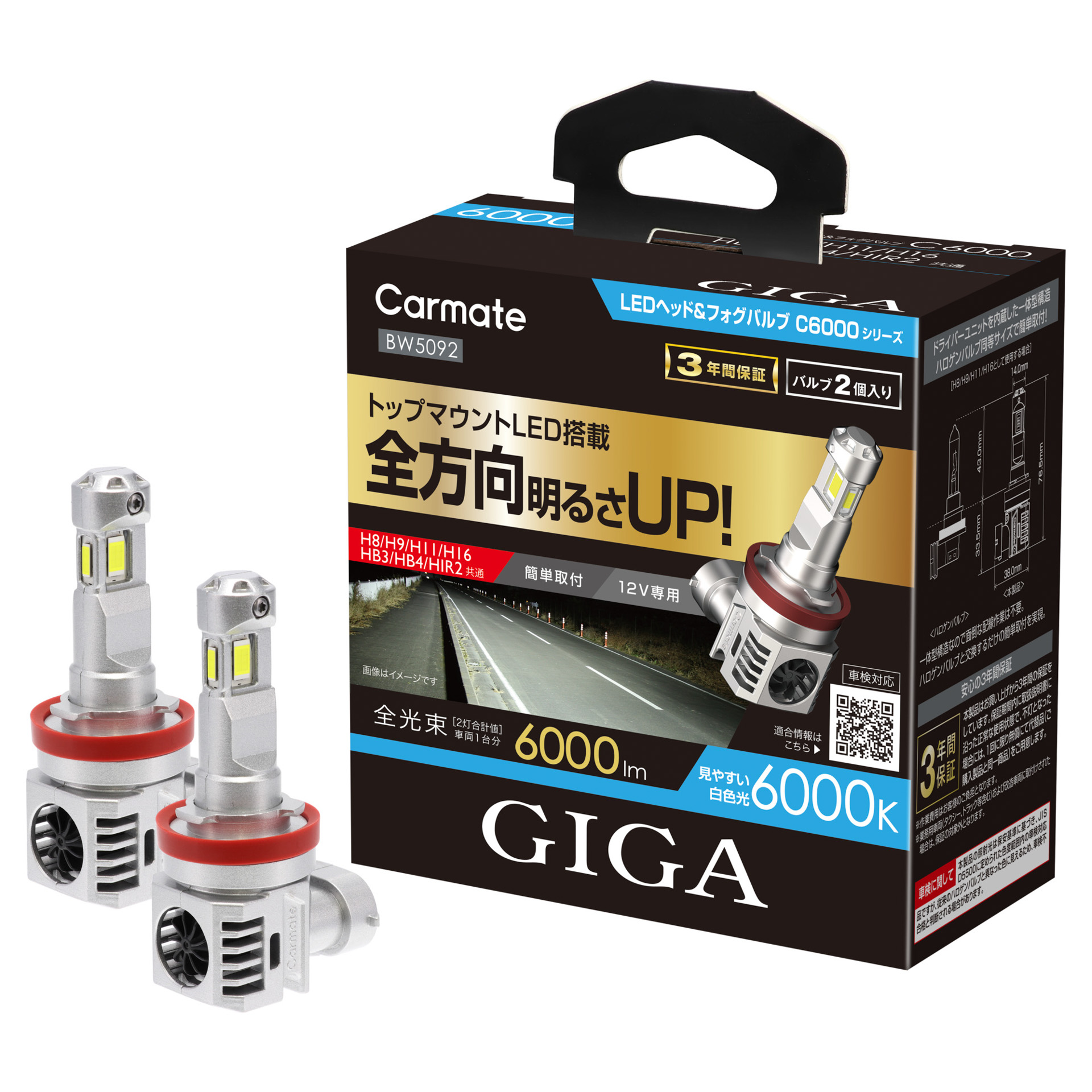 GIGA LED ヘッド&フォグバルブ C6000