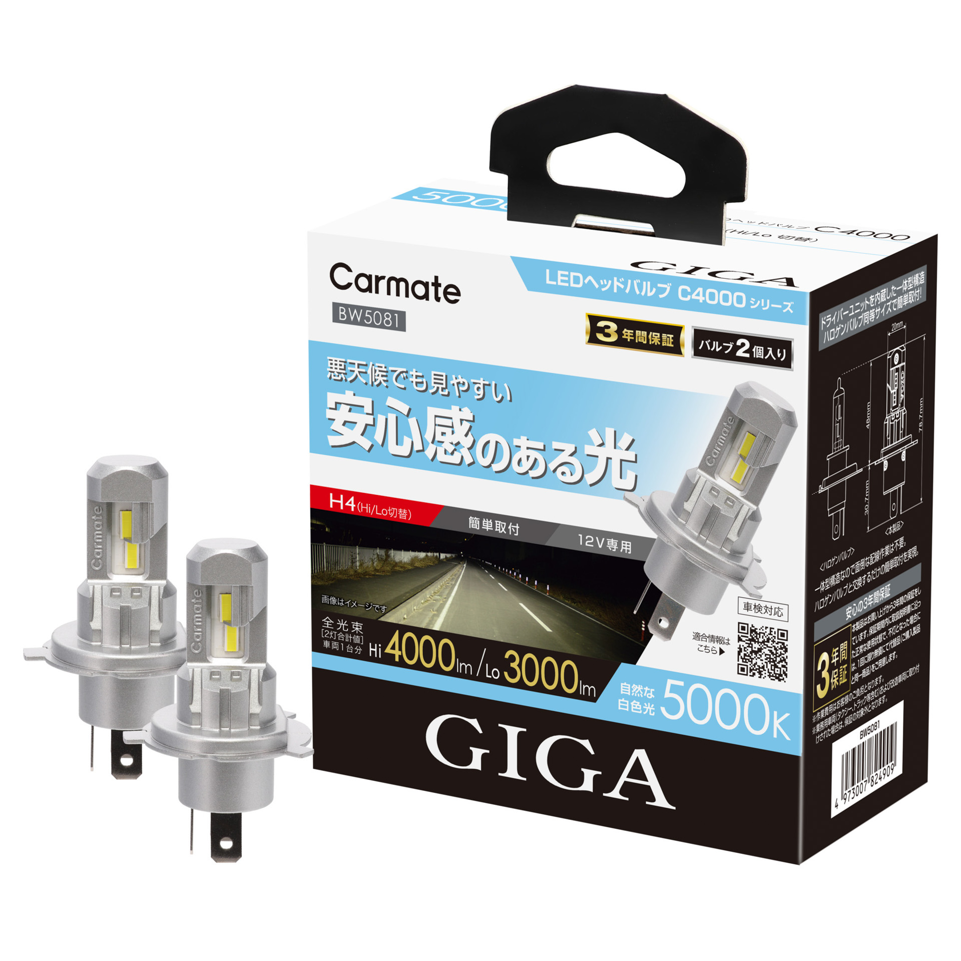 GIGA LEDヘッドバルブ C4000