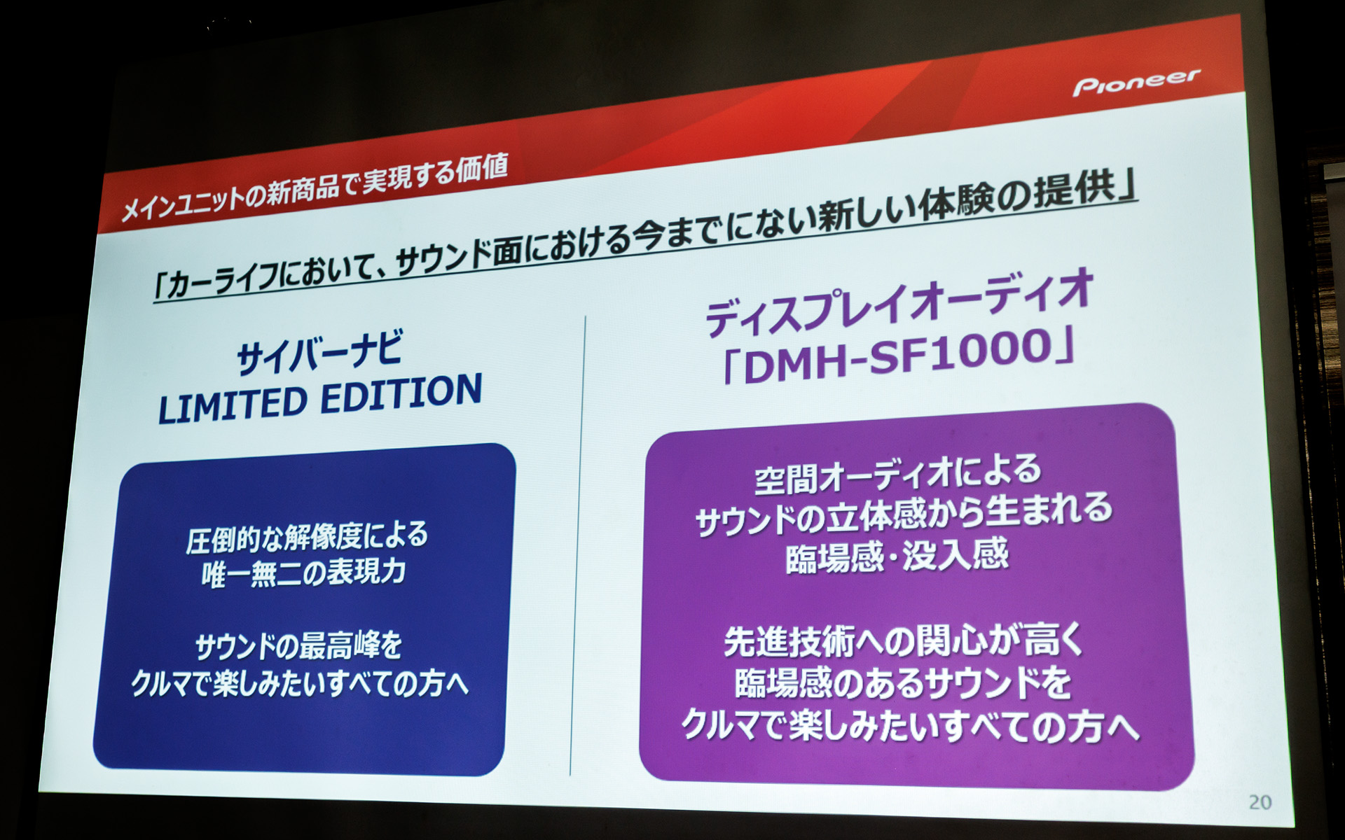 2タイプのメインユニットが今までにない新しい体験を提供