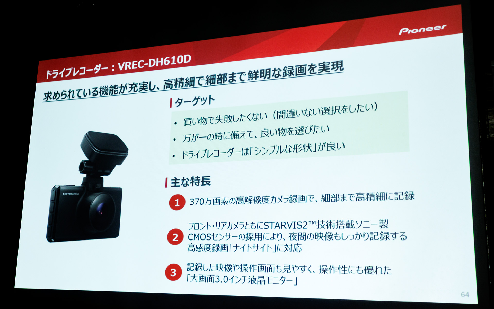 鮮明な画質と充実した機能を搭載