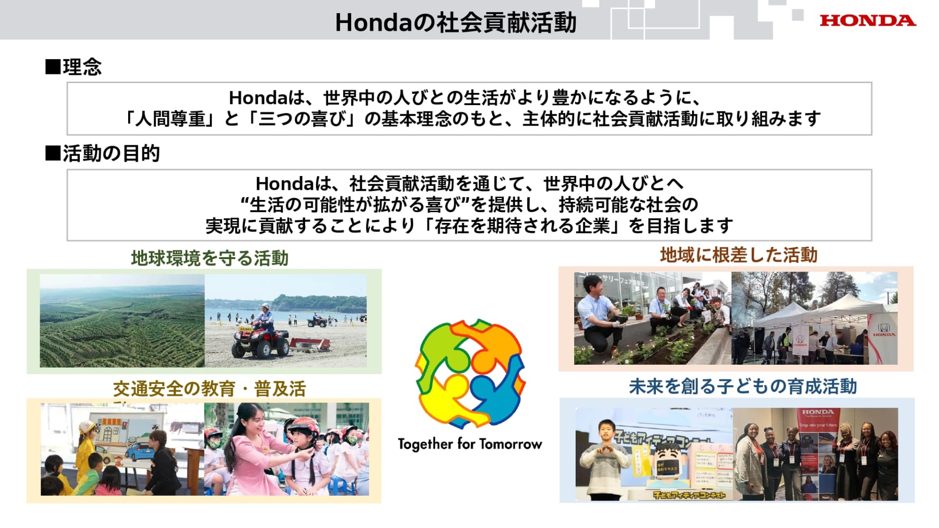 ホンダの社会貢献活動
