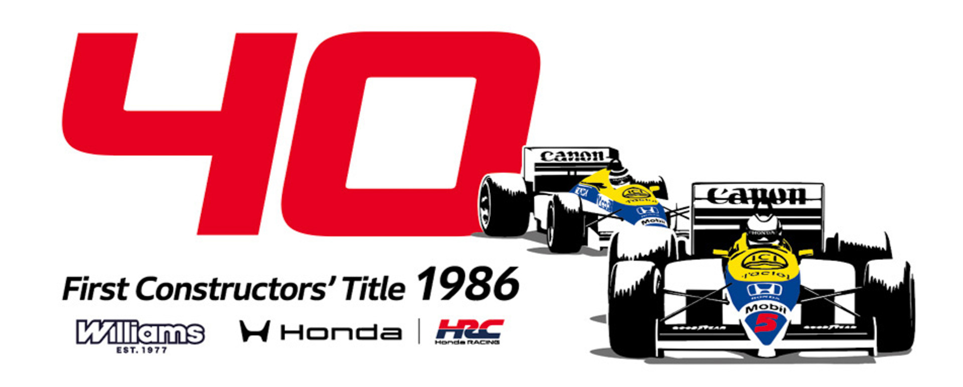 ホンダは1986年にF1において初のコンストラクターズタイトル獲得から40周年を迎えた