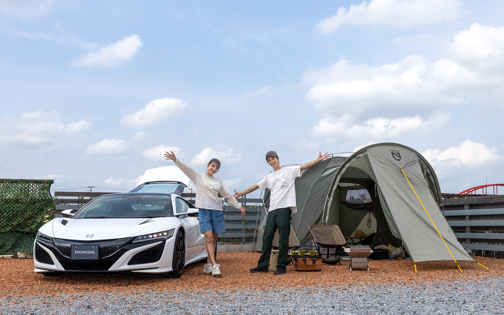 ホンダアクセスが主催したアウトドア体感撮影会。ホンダ車のある生活の楽しさを伝えることを目的に開かれた