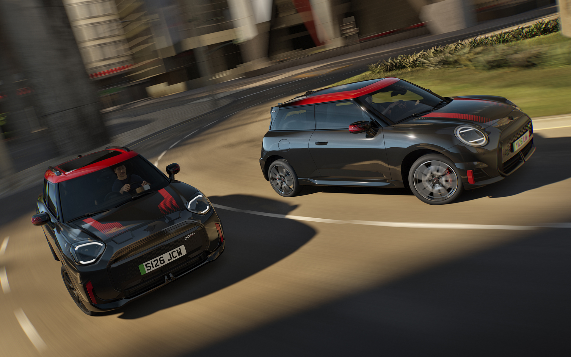 日本未発売仕様モデルの「ジョン・クーパー・ワークス E TRACK STYLE EDITION」「ジョン・クーパー・ワークス・エースマン E TRACK STYLE EDITION」