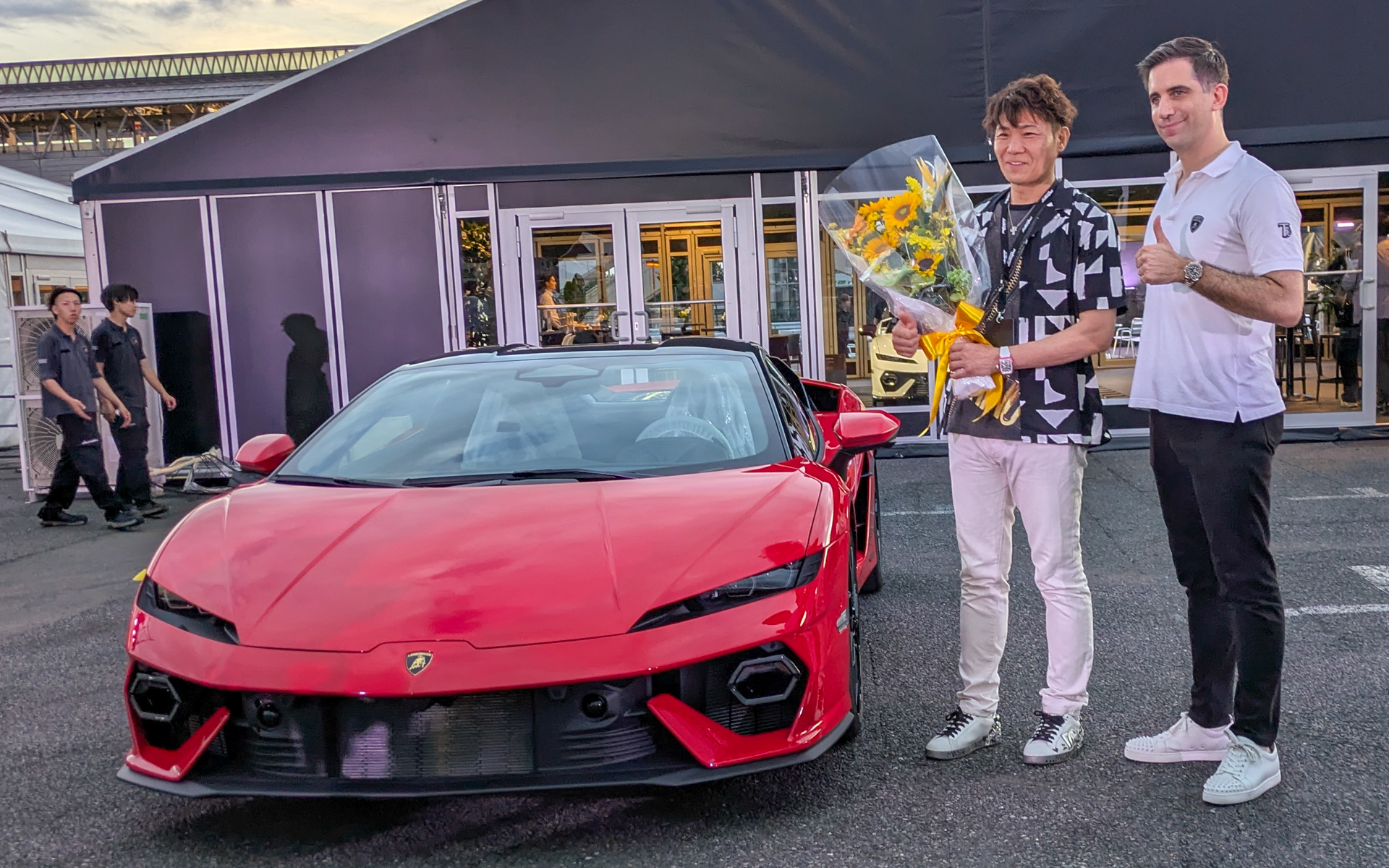 テメラリオは2台目のランボルギーニというオーナー。ランボルギーニはフェイス（顔つき）が特に気に入っているとのこと
