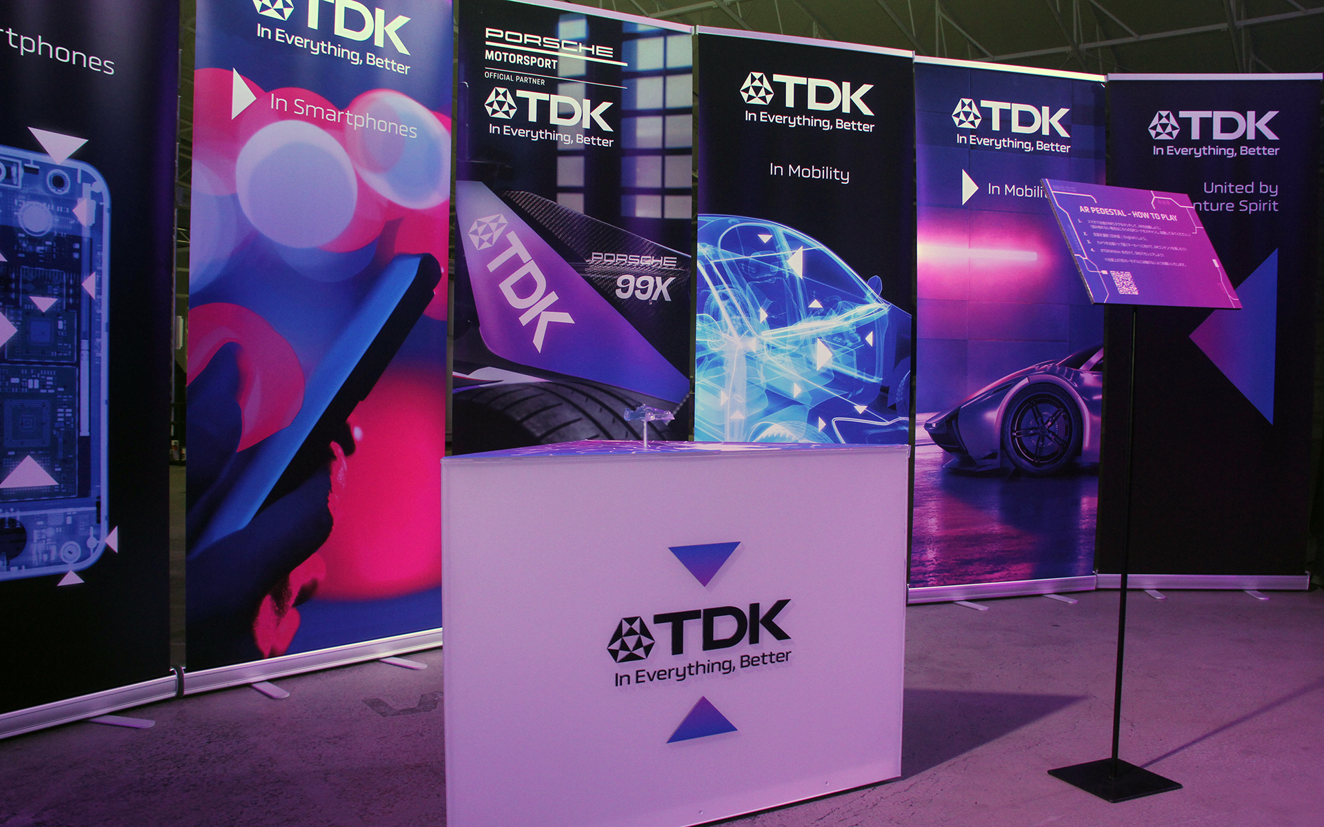会場に展示されたTDK in Mobilityの取り組み