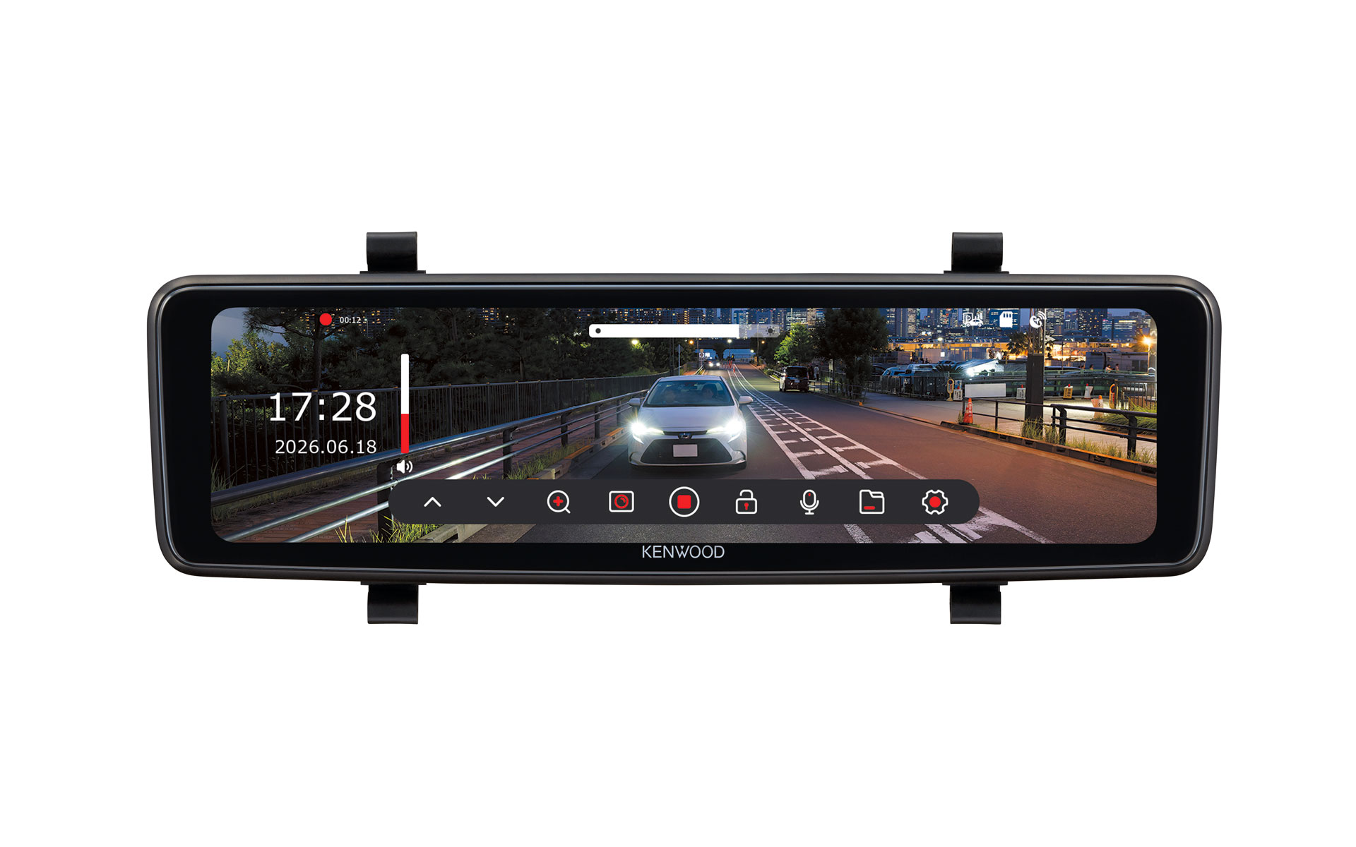 デジタルルームミラー型ドライブレコーダー“ミラレコ”の新ラインアップ「DRV-X80EM」