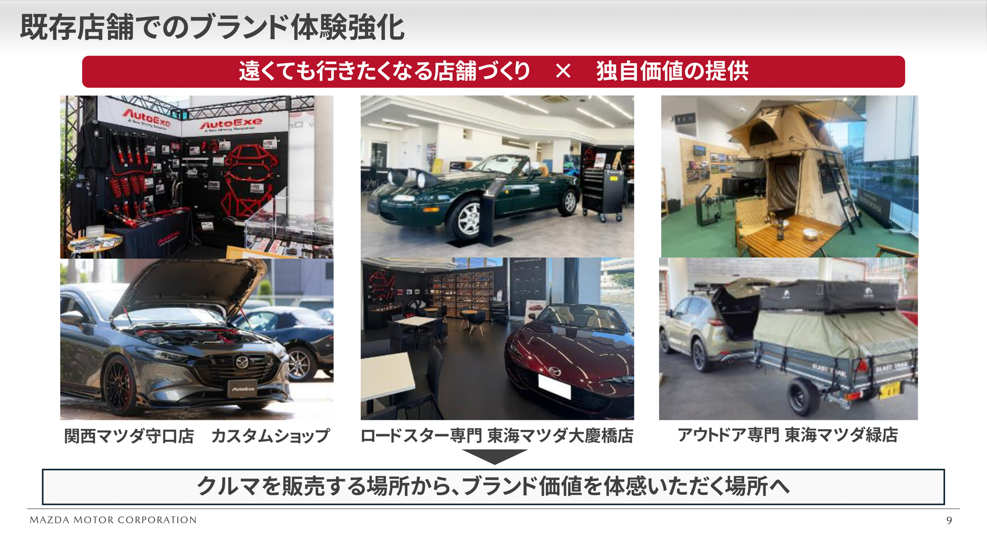 遠くても行きたくなる店舗づくりを推進していく