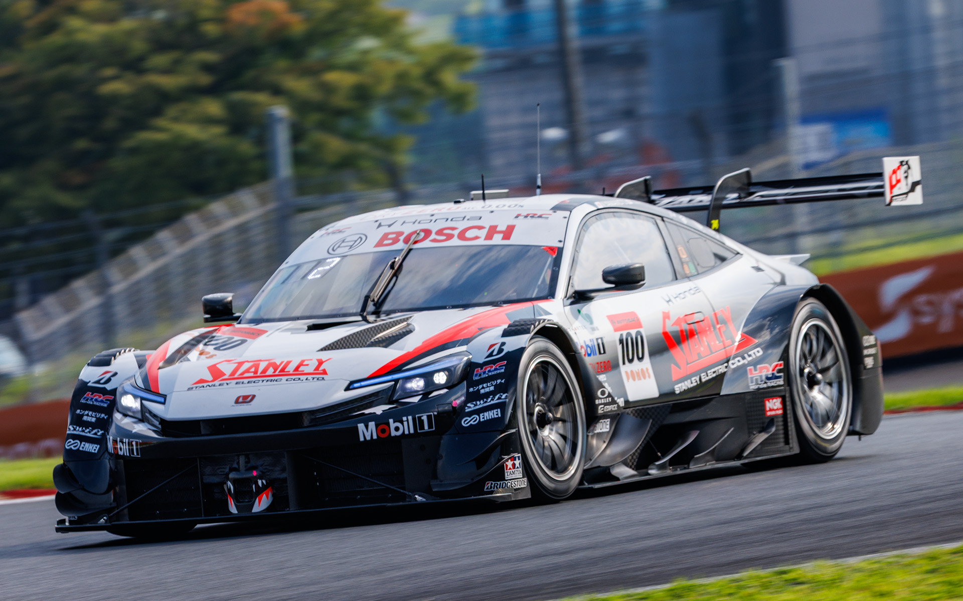 GT500予選2位の100号車 STANLEY HRC PRELUDE-GT（山本尚貴/牧野任祐組、BS）