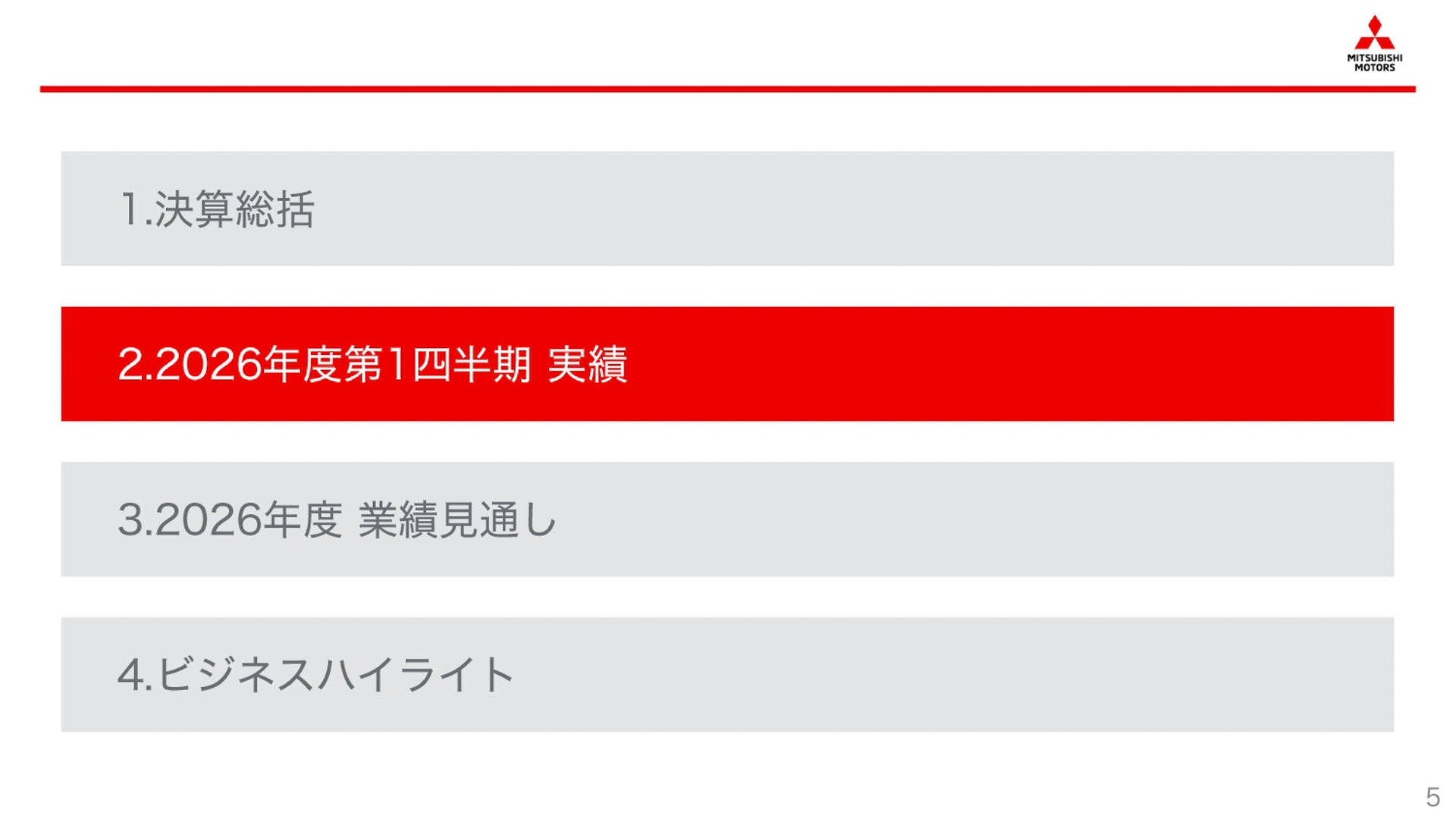 2026年度第1四半期決算説明会のスライド