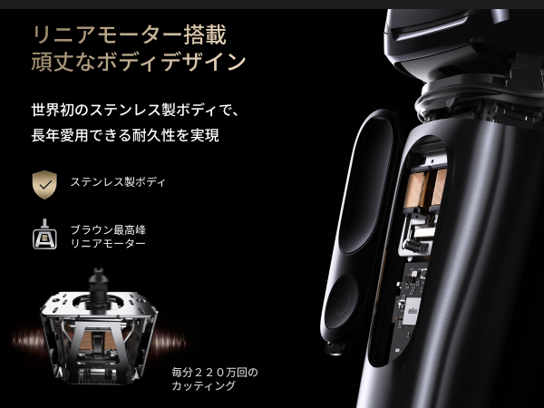 医療用ステンレスを使用した一体型ボディ