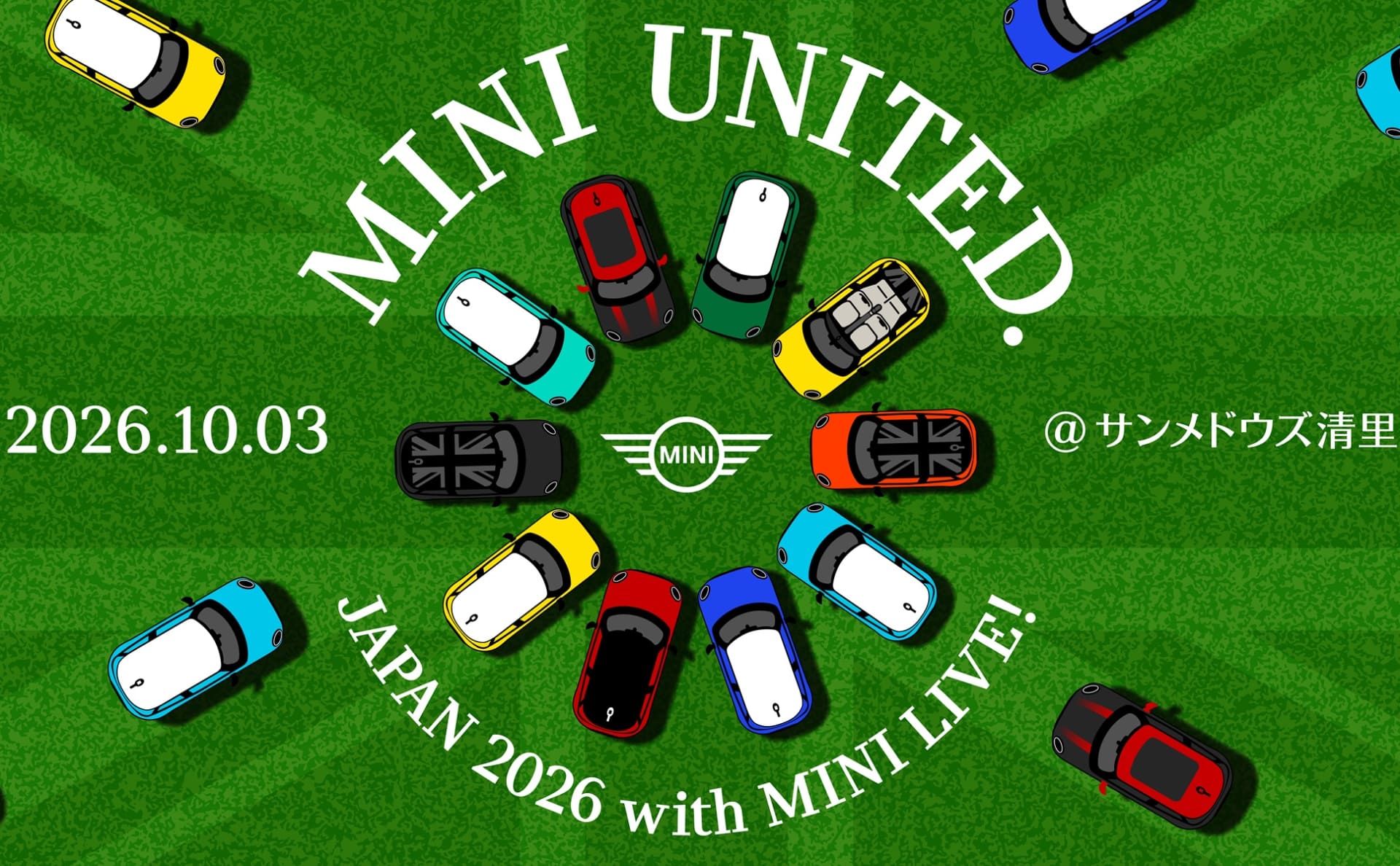 「MINI UNITED JAPAN 2026 with MINI LIVE!」イメージイラスト
