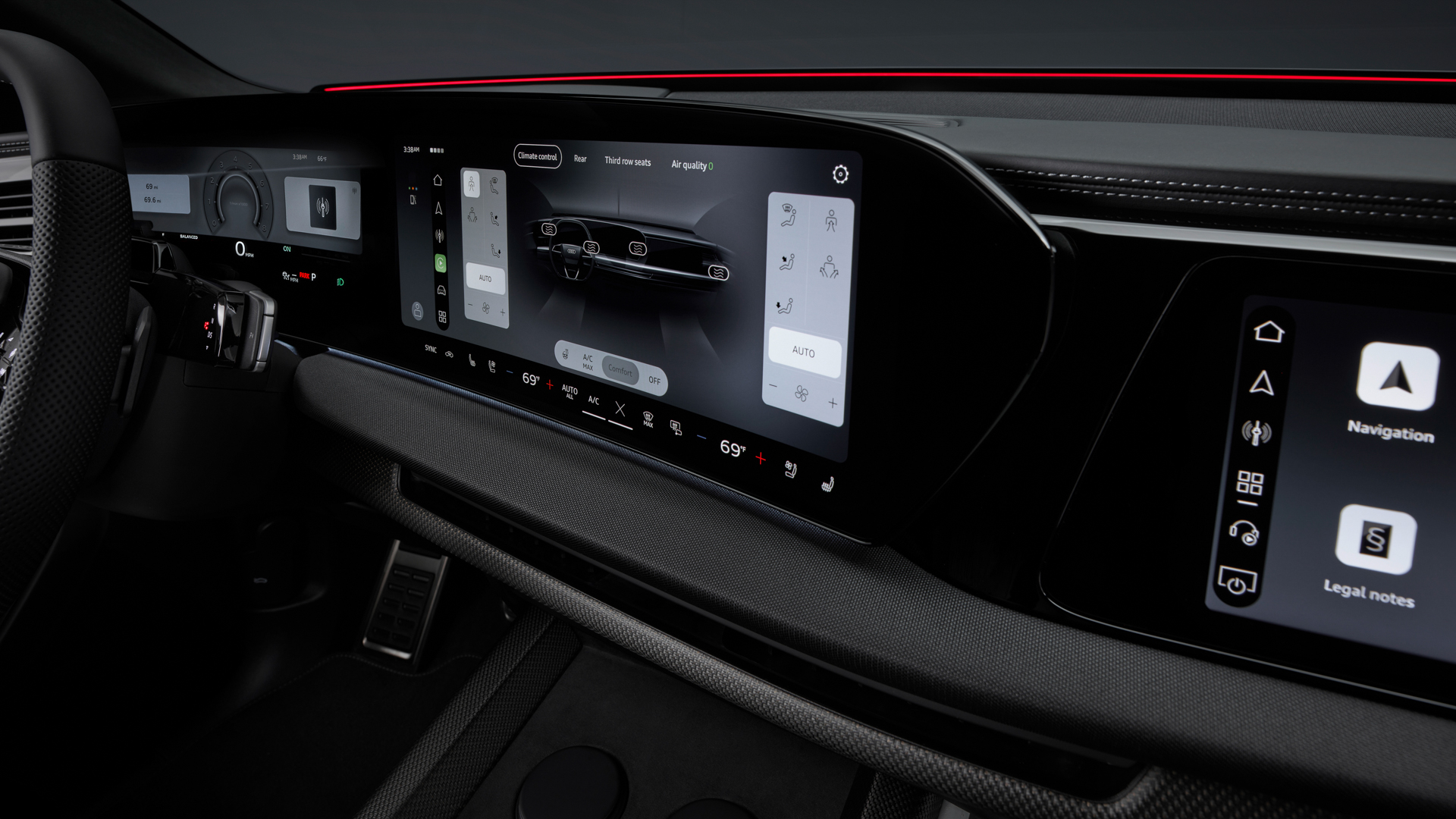 アウディの新型「Q9」のインテリア