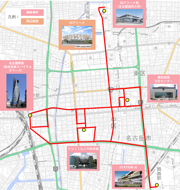 走行ルートのイメージ。走行距離は約16.1km