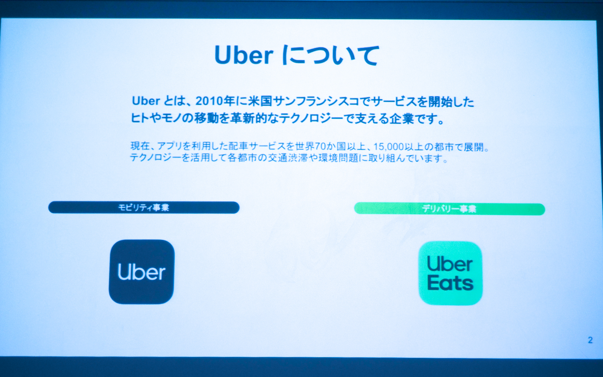 Uberのメイン事業