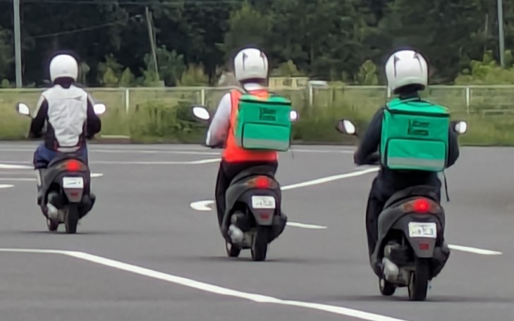 「二輪安全運転診断アプリ」体験会が開かれた