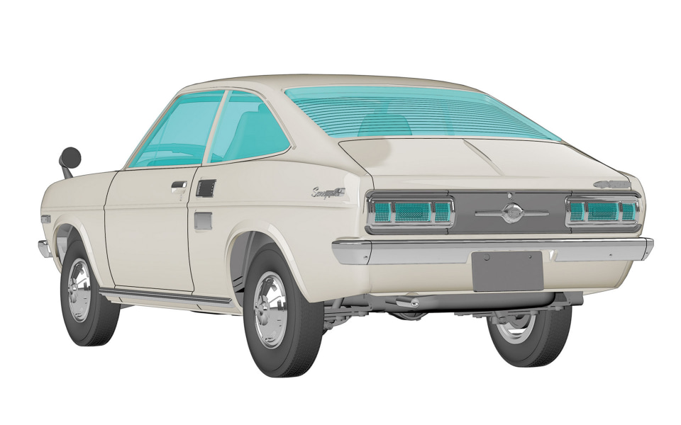 ハセガワ、完全新金型で再現した1/24プラモデル「サニー クーペ（B110
