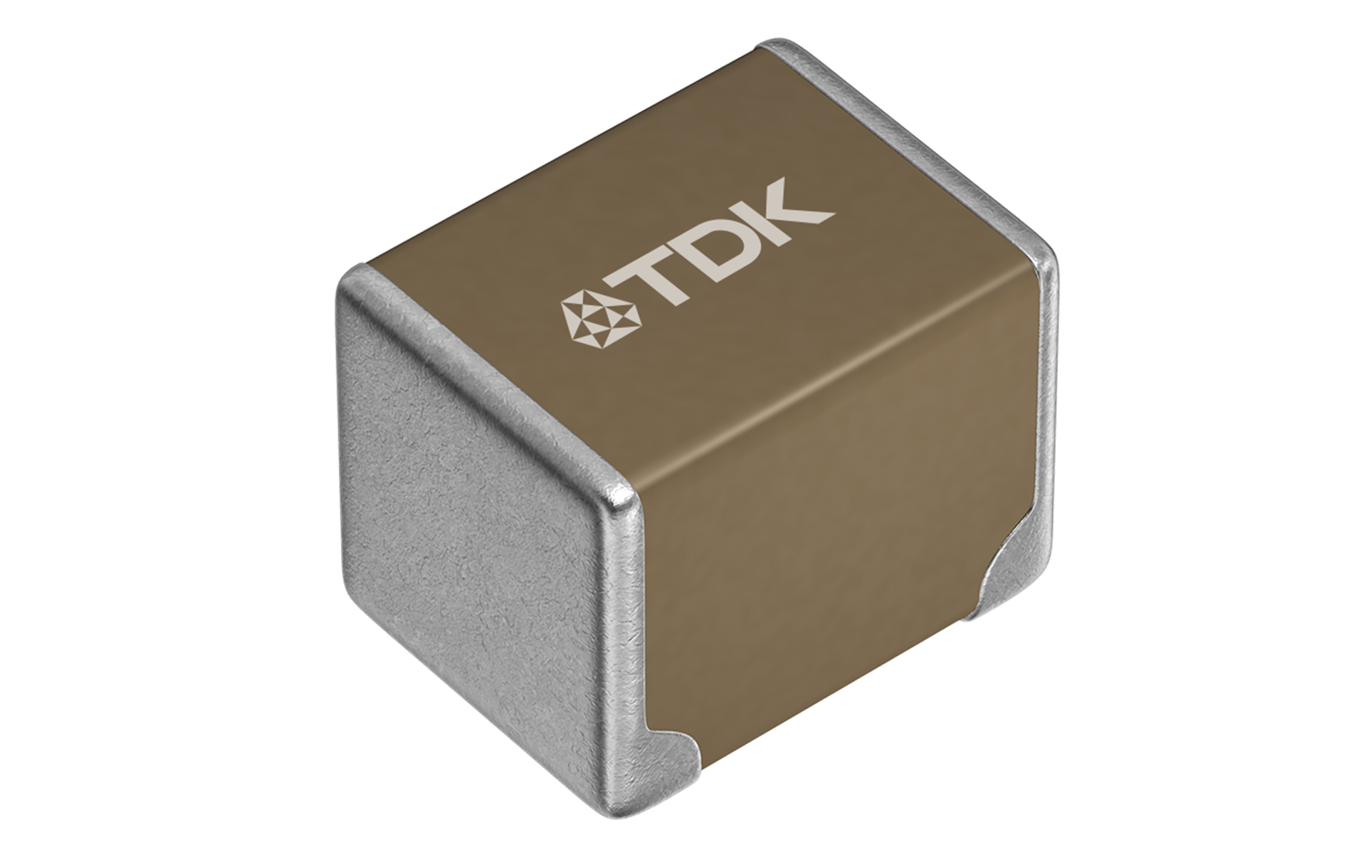 TDKの新製品「低抵抗タイプ樹脂電極 X7R特性 100V 3225サイズの10μF品」（実際の製品にTDKのロゴは刻印していない）
