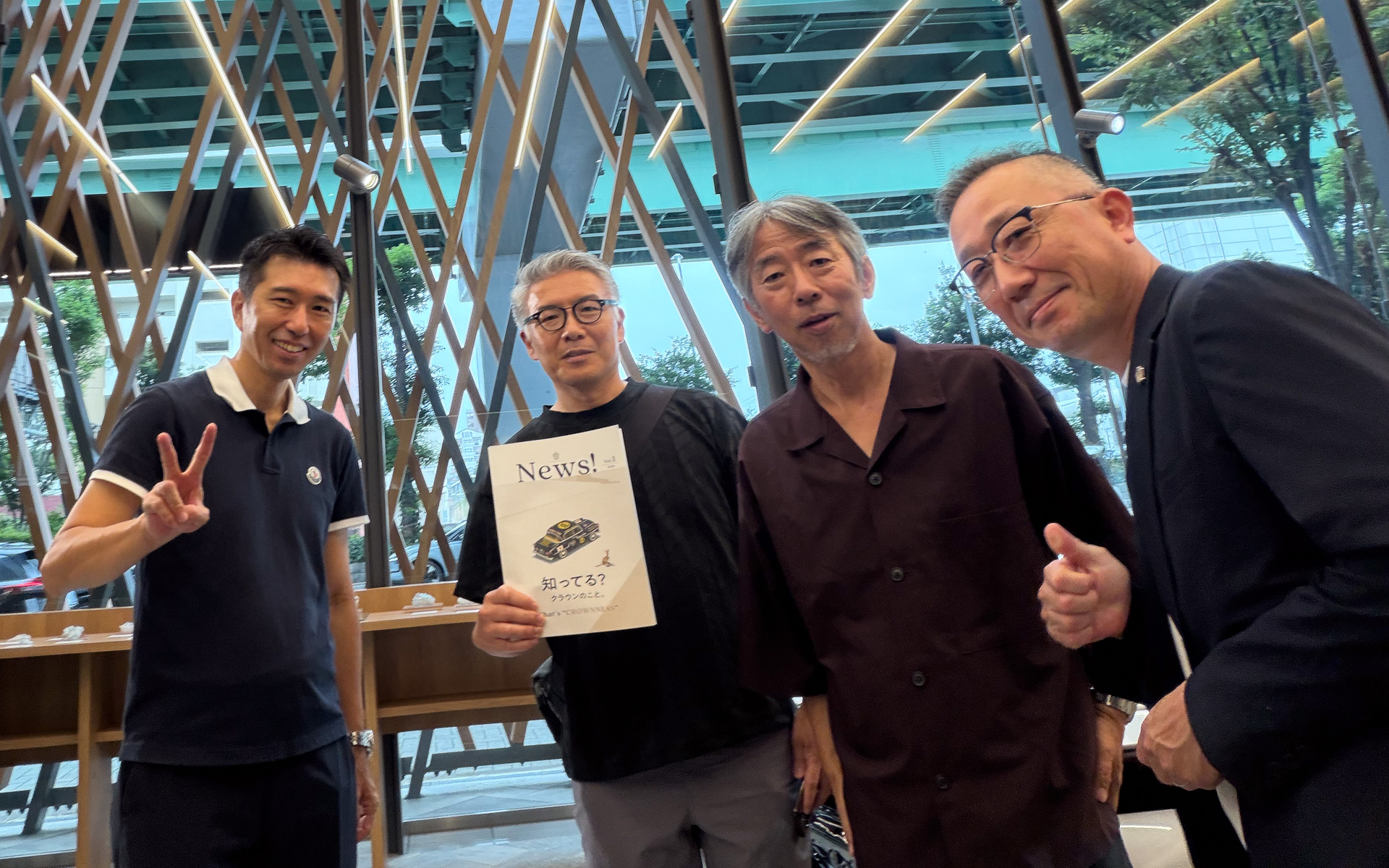 日曜日にもかかわらず愛知高辻のイベントをプライベートで訪れていた新型クラウン開発者。ほかにも開発者がたくさん訪れており、新型クラウンの疑問点を解消することができた