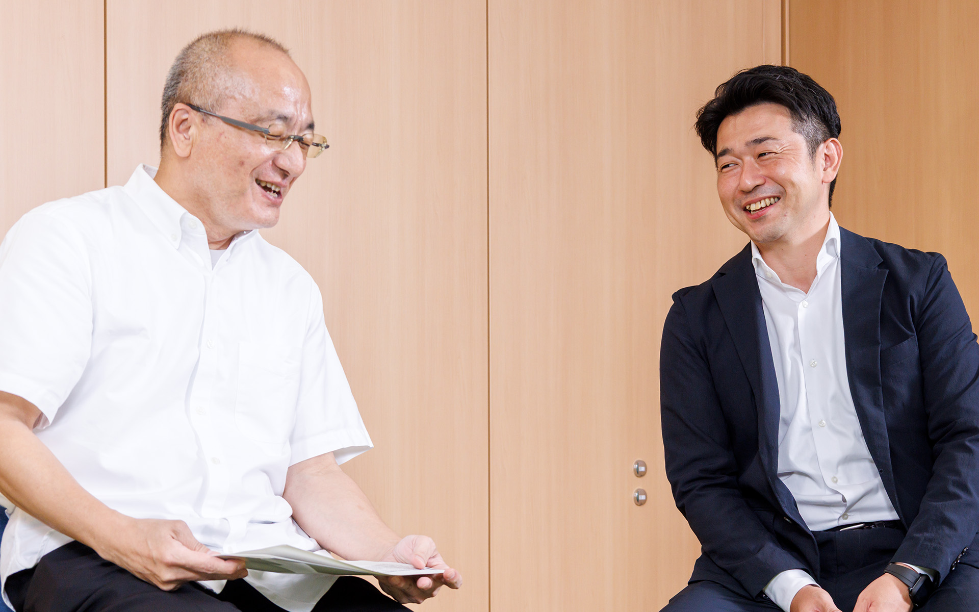 CEATEC 実行委員会委員長 後藤和男氏（左）とモビリティショー委員会 ショー企画部会 部会長 齋藤隆幸氏（右）