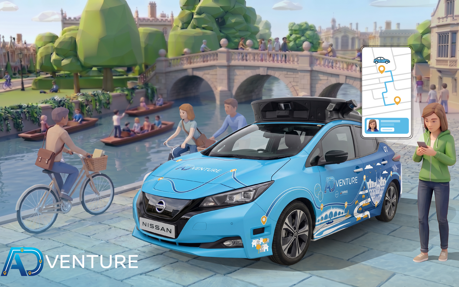 日産が英国で自動運転モビリティサービスの実現に向けた研究プロジェクト「ADventure」を開始した