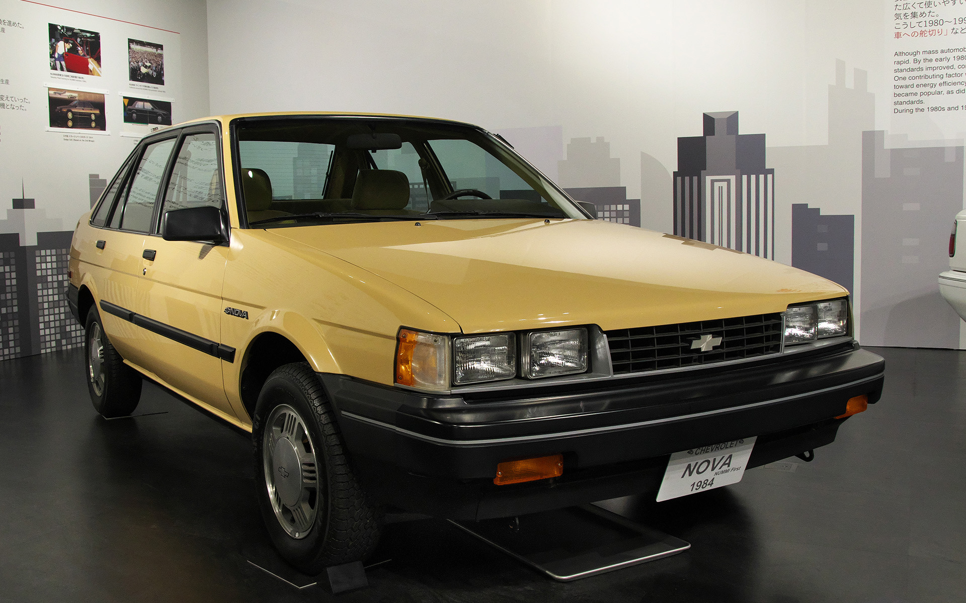 NUMMI生産の1号車となるシボレー ノヴァ（1984年）。ラインを最初に出た個体そのもの