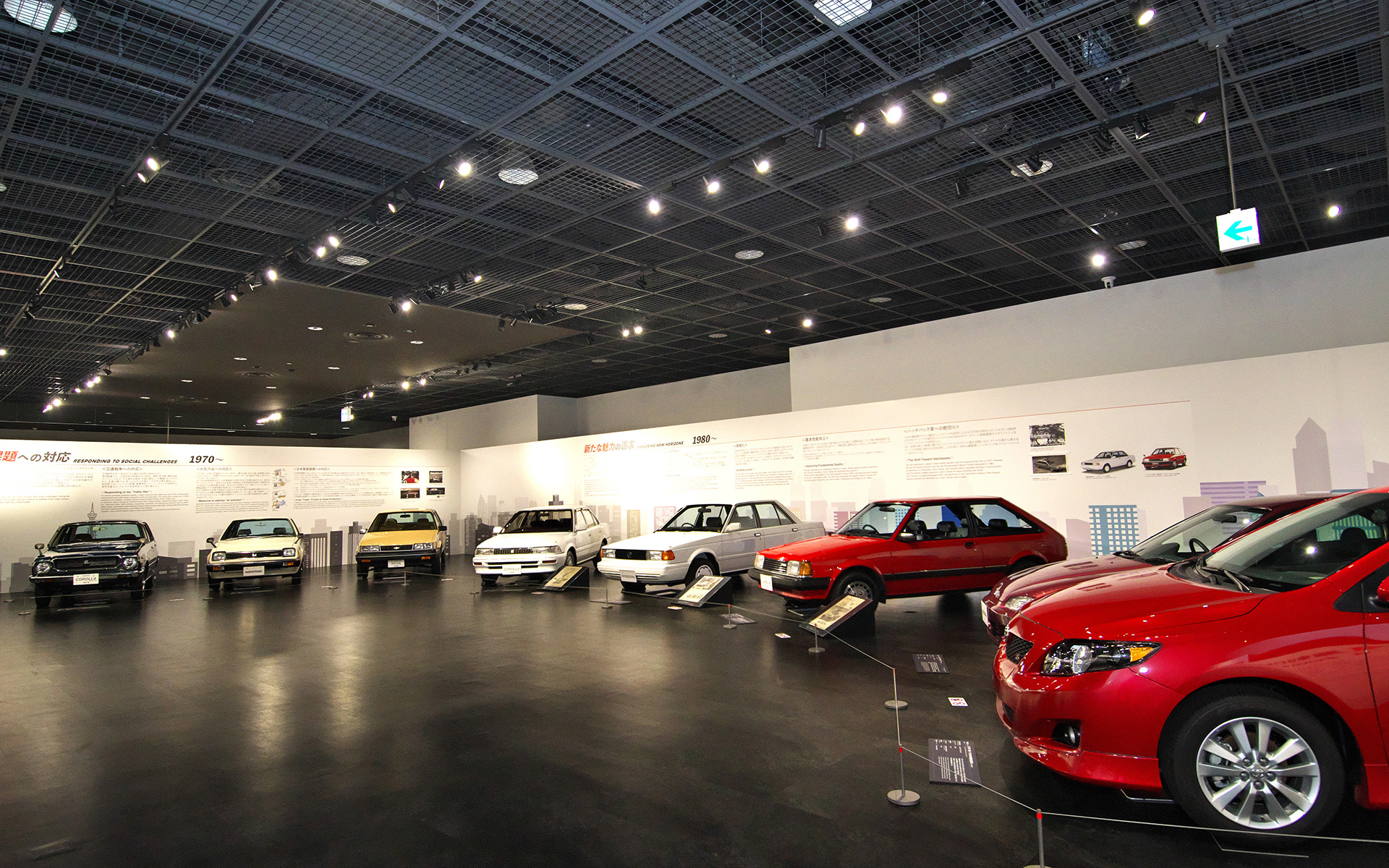 展示エリアでは、グローバルに広がっていく日本車の成長を象徴するクルマを展示