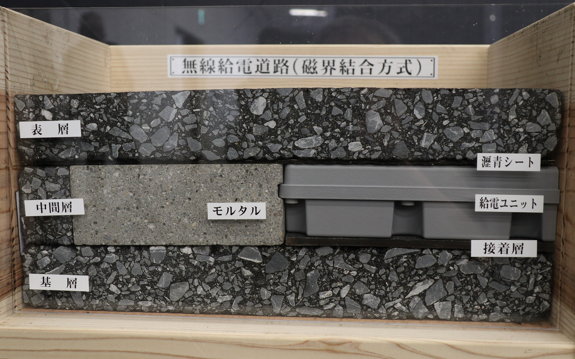 D-WPT舗装のイメージ模型
