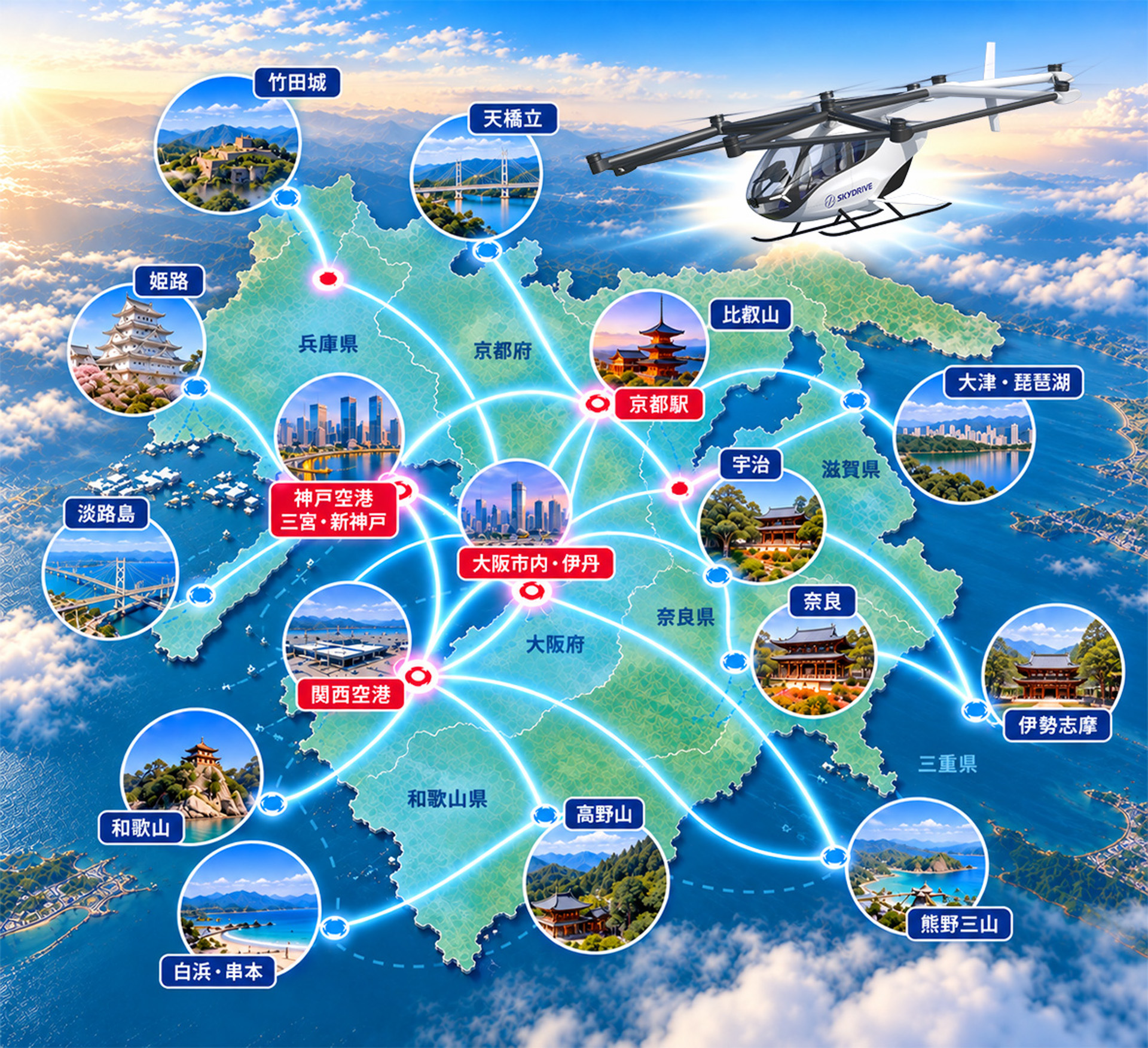 関西空の交通ネットワーク構想が目指すイメージ