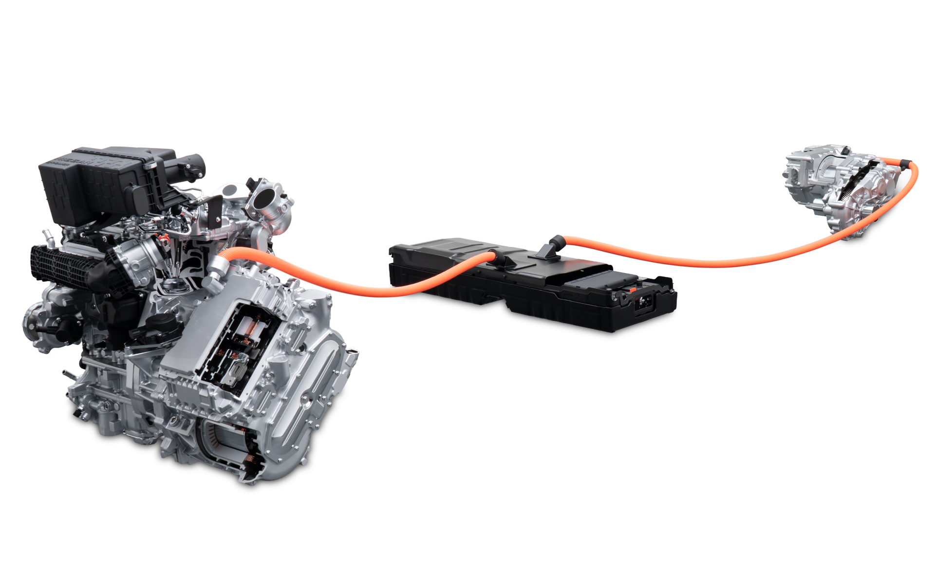 第3世代 e-POWERパワートレーンの仕組みを紹介するカットモデル