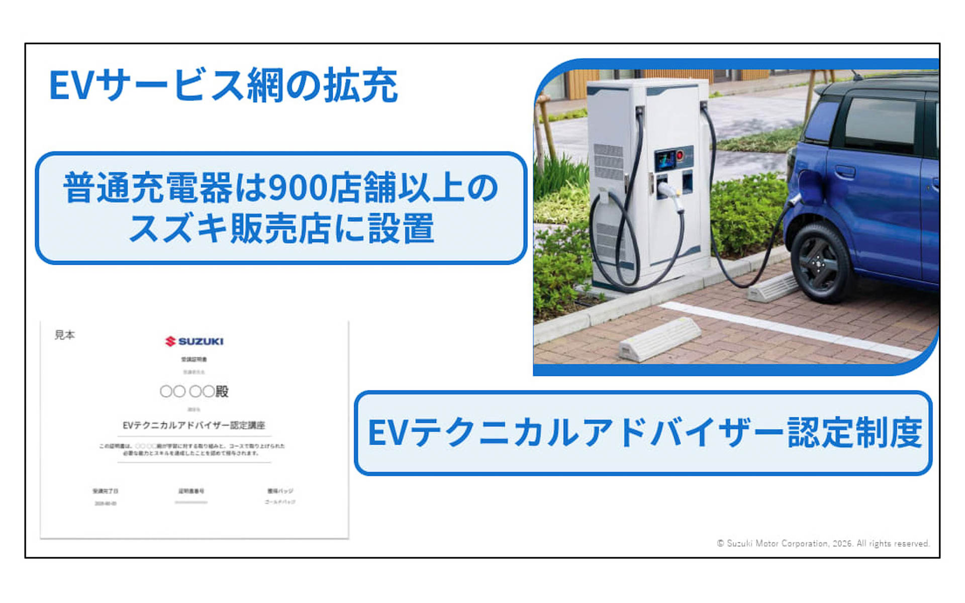 EVサービス網の拡充を進めている