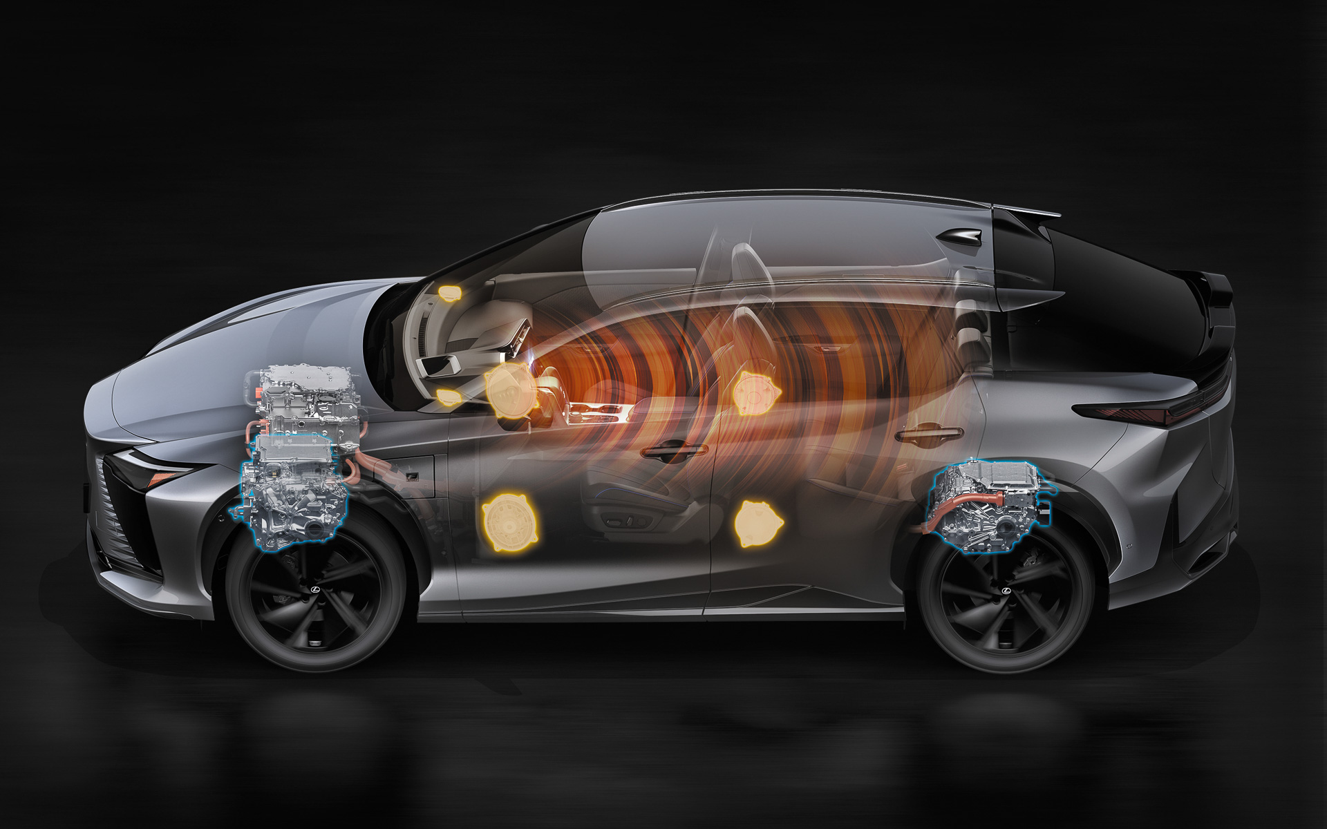「インタラクティブマニュアルドライブ」を選択するとエンジンを模したサウンドが車内に響き、パドルシフトで8速の仮想有段ギヤを選択肢ながらクルマと一体感のあるドライビングが楽しめる