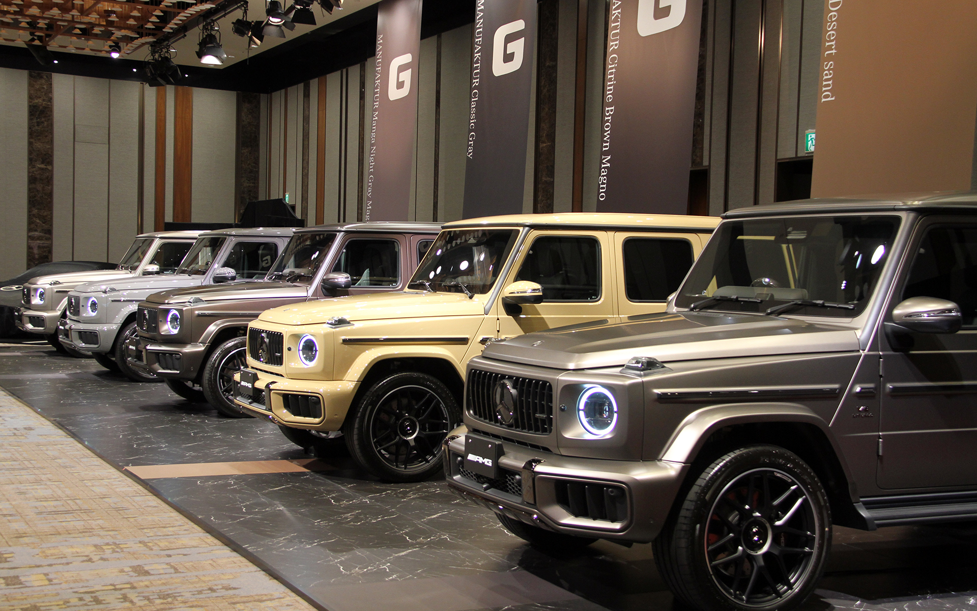 5色の「Mercedes-AMG G 63 MANUFAKTUR Edition (ISG)」を公開
