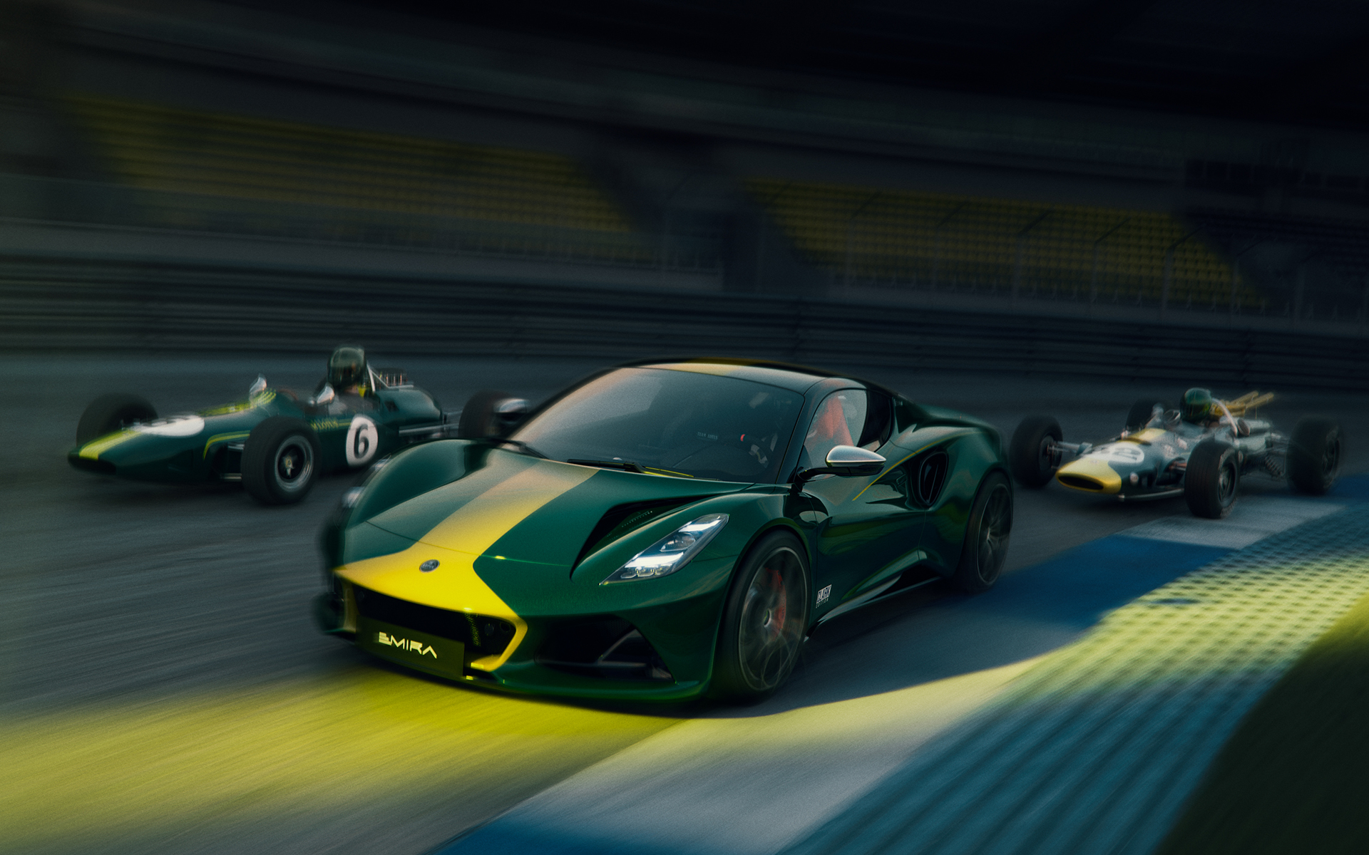 世界限定60台のエミーラ・クラークエディション。専用色「クラーク・レーシング・グリーン」を採用