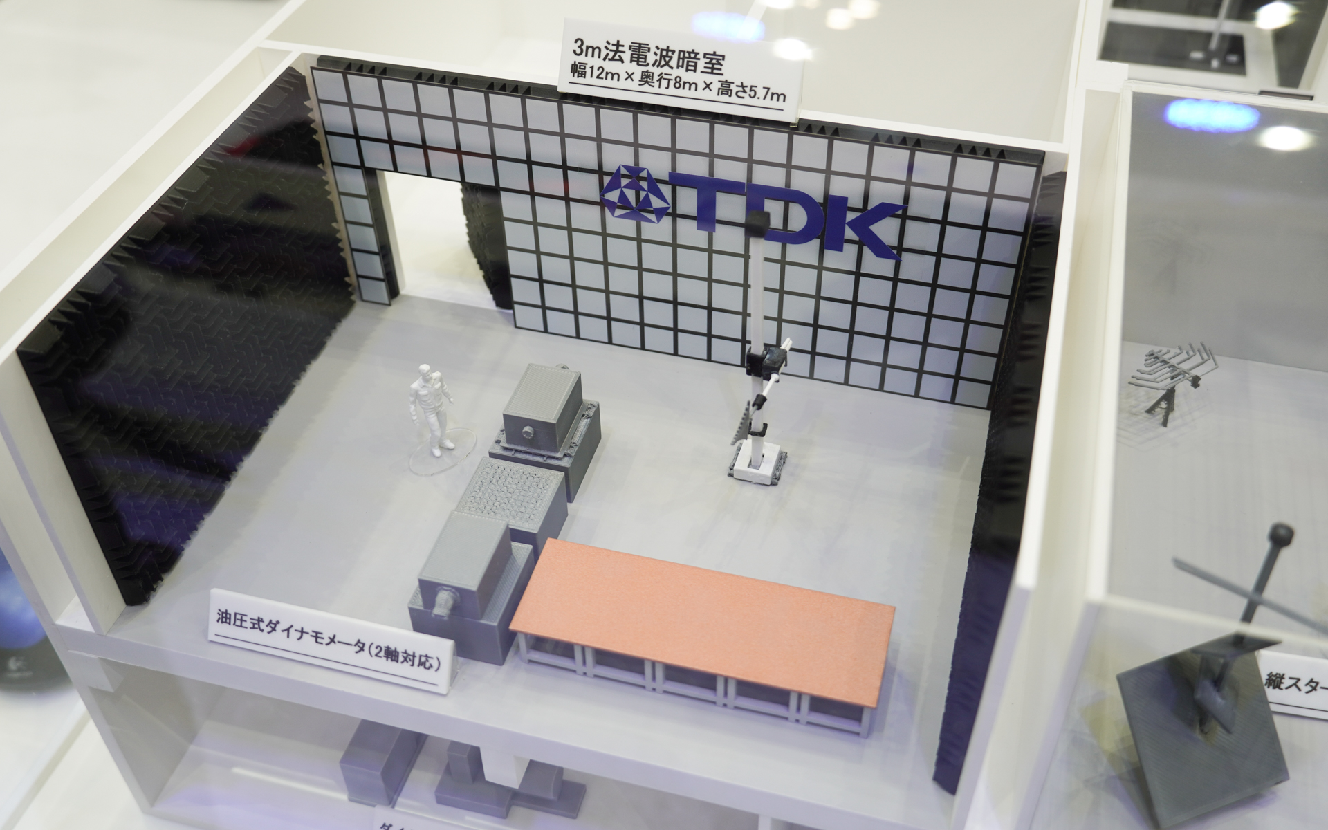 2軸油圧モータダイナモベンチ付き3m法電波暗室