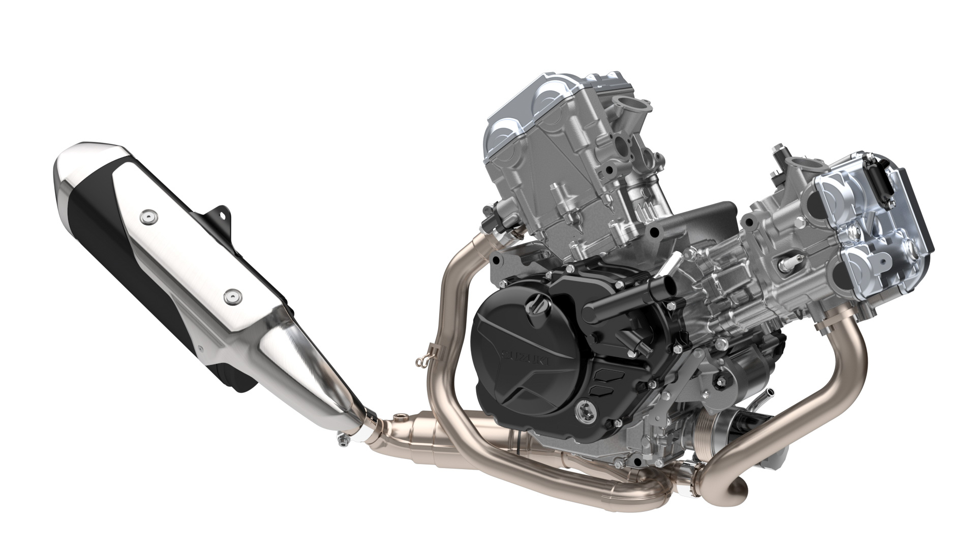 SV-7GXに搭載される645cm3水冷4サイクル90度V型2気筒DOHC4バルブエンジン