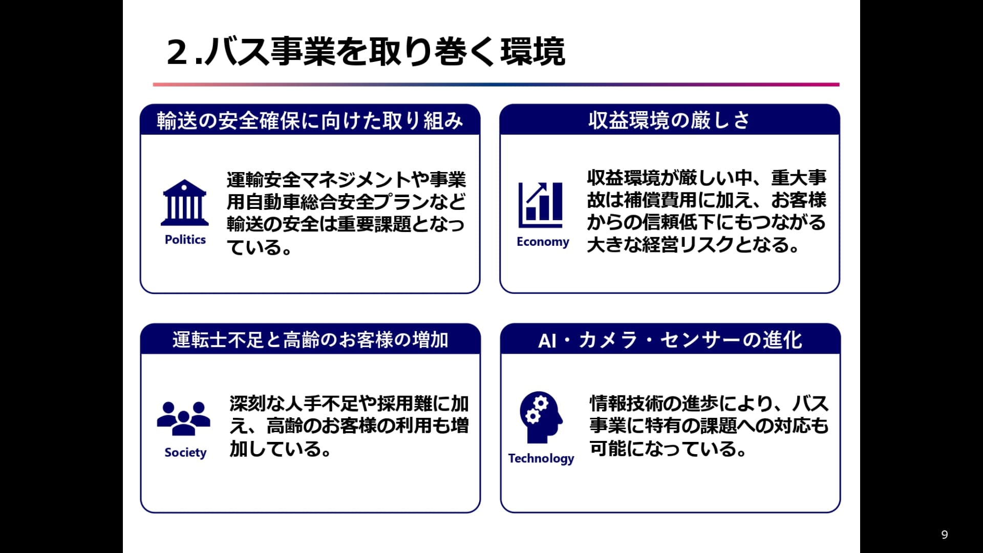 バス事業を取り巻く環境
