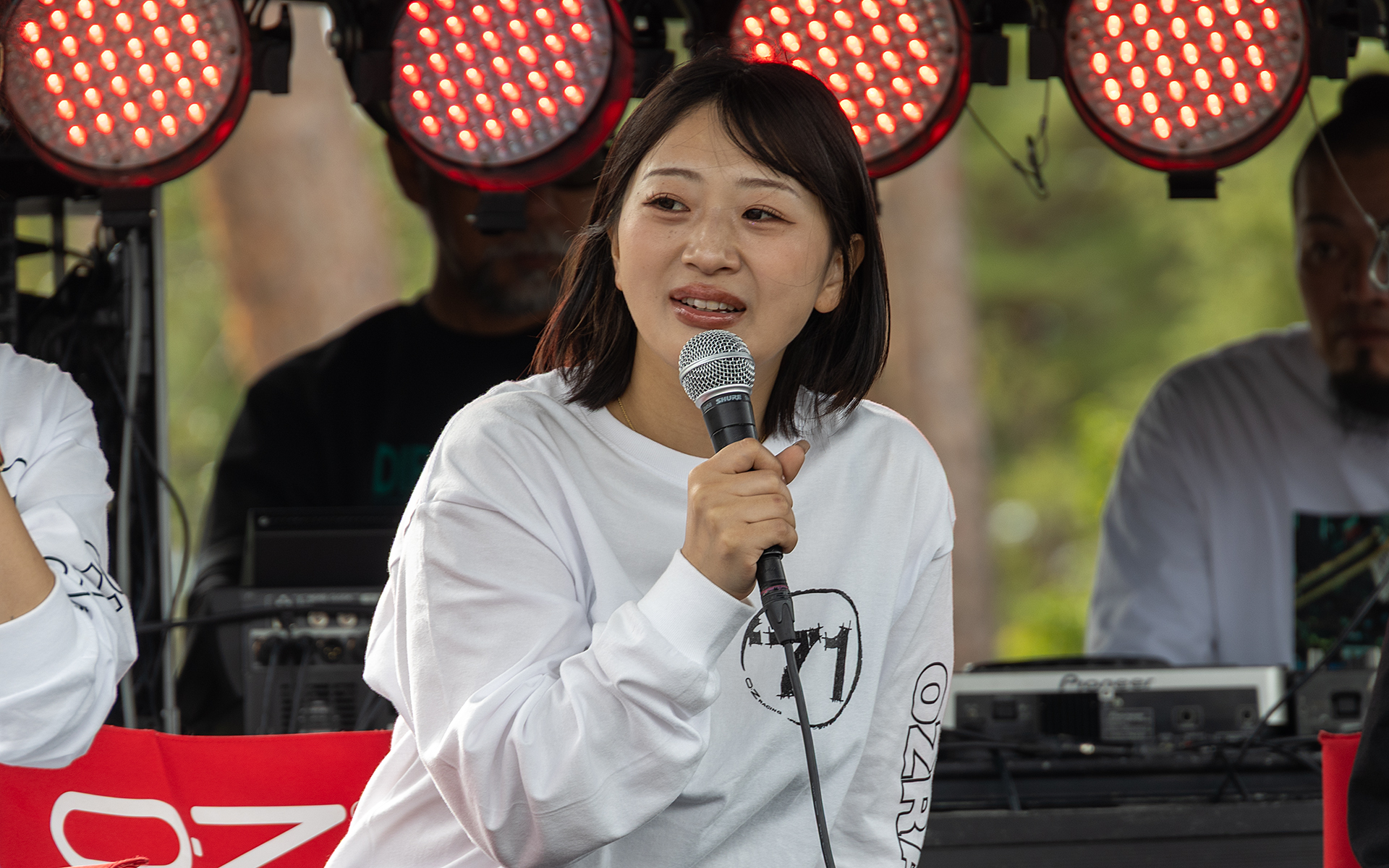 兼松由奈さん。OZファンミーティングへの参加はこれが2回目となる。MORIZO Challenge Cupは同世代で競い合えるのが楽しいという