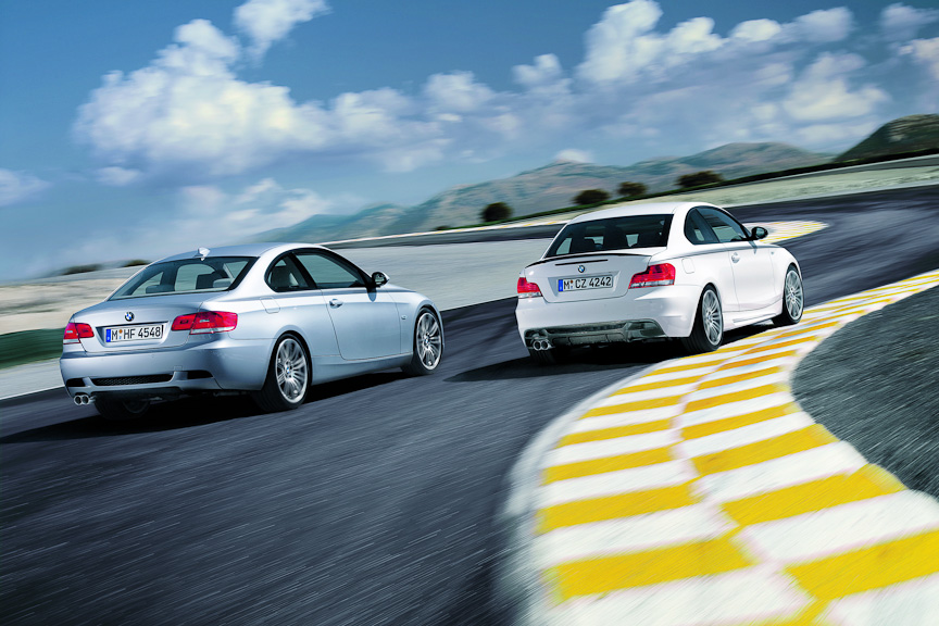 3シリーズ（左）と1シリーズ（右）の走行イメージ