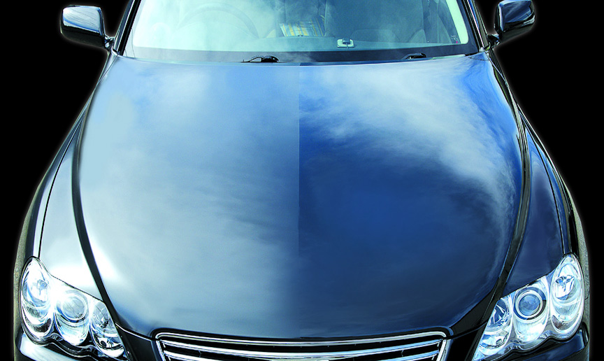 左が使用前、右が使用後。3ステップの作業で輝きを復活させると言う