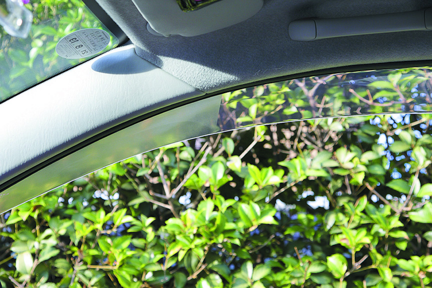 サンバイザー（クリア樹脂）での使用例