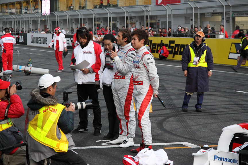 ファイナルランの後のインタビューの様子