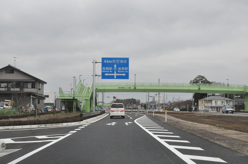 上尾方面へと向かった。現時点では片側1車線の道路