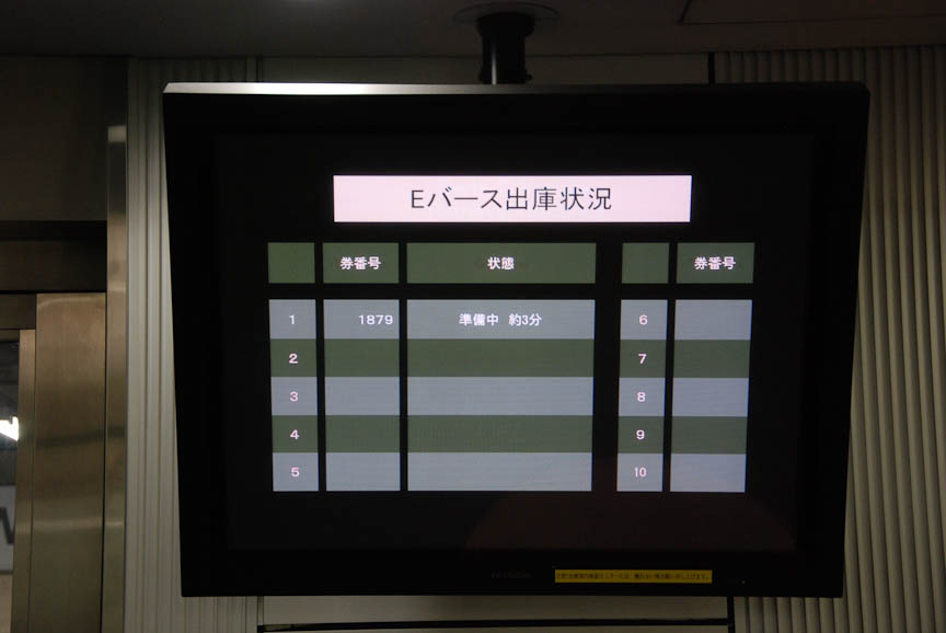 機械式駐車場ではおなじみのディスプレイ