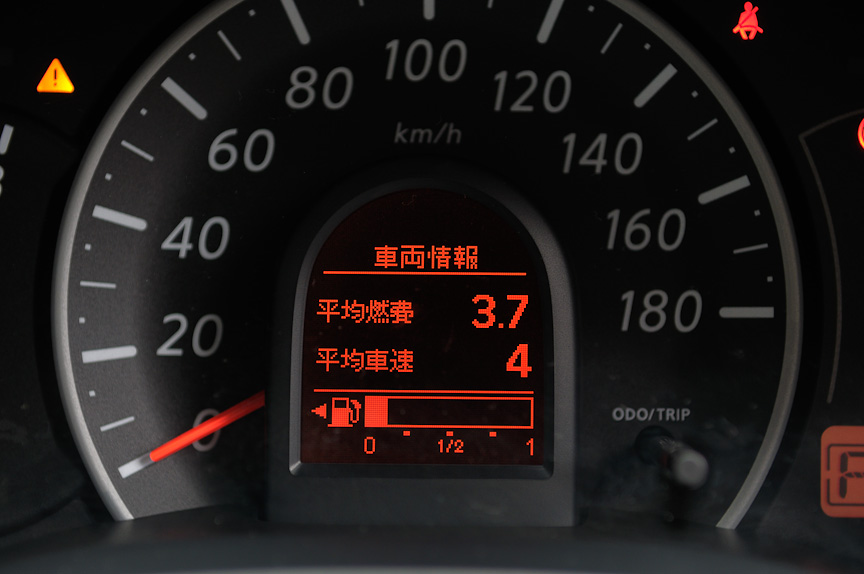 平均燃費/平均車速表示