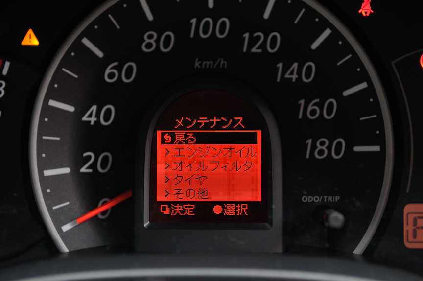 サービスインターバルのメンテナンスの項目