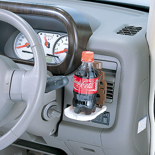 DZ66 ドリンクホルダー 掛型&amp;AC ボトルタイプ ホワイト/ブラウン（店頭予想価格：898円前後）